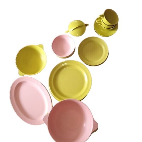 33 Vintage Mallo-Ware Serving Platters Bowls Creamer Plates Melamine Dinnerware - Picture 1 of 16